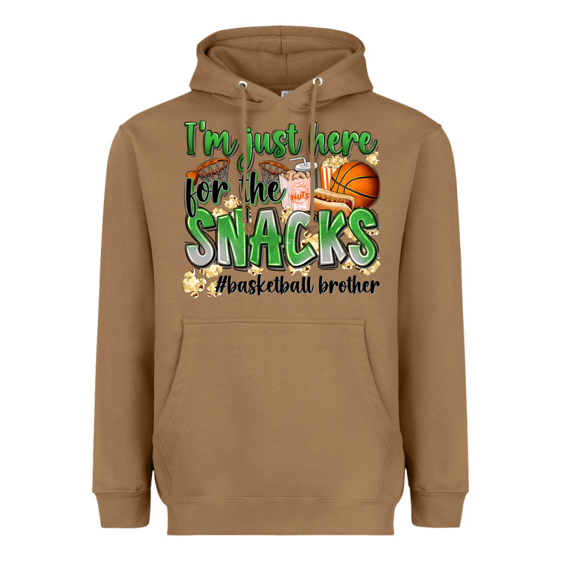 I'm Just Here For The Snacks #basketball Brother Heavyweight Hoodie by Zillion Design Studio | Teevron