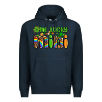 Navy st patricks one lucky mini Premium Hoodie - AdoDesignShop