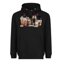 Black siberian cat coffee cups Heavyweight Hoodie - texasbilliewilder
