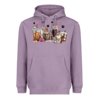 Lavender siberian cat coffee cups Heavyweight Hoodie - texasbilliewilder