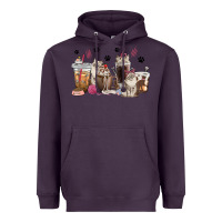 Plum siberian cat coffee cups Heavyweight Hoodie - texasbilliewilder