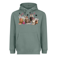 Sage siberian cat coffee cups Heavyweight Hoodie - texasbilliewilder