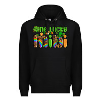 Black st patricks one lucky mini Premium Hoodie - AdoDesignShop