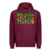 Burgundy st patricks one lucky mini Premium Hoodie - AdoDesignShop