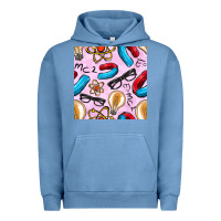 Pigment Pebble Blue physics seamless pattern Urban Hoodie - BundleAndBundleShop