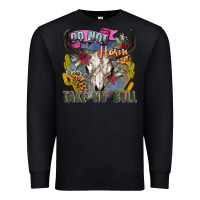 Do Not Harm Take No Bull Cow Skull Premium Sweatshirt | Teevron