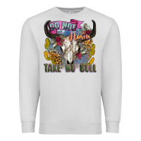 Dove Grey do not harm take no bull cow skull Premium Sweatshirt - Zillion Design Studio