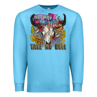 Ocean Blue do not harm take no bull cow skull Premium Sweatshirt - Zillion Design Studio