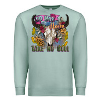 Seafoam do not harm take no bull cow skull Premium Sweatshirt - Zillion Design Studio