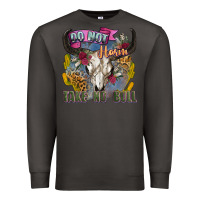 Smoke do not harm take no bull cow skull Premium Sweatshirt - Zillion Design Studio