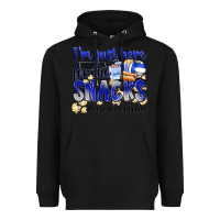 Black im just here for the snacks volleyball brother Heavyweight Hoodie - Zillion Design Studio