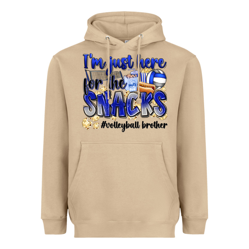 Im Just Here For The Snacks Volleyball Brother Heavyweight Hoodie by Zillion Design Studio | Teevron