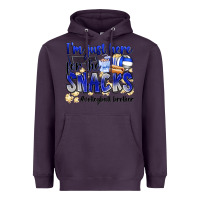 Plum im just here for the snacks volleyball brother Heavyweight Hoodie - Zillion Design Studio