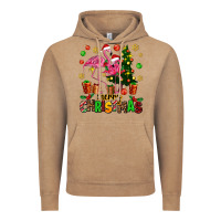 Vintage Coffee flamingo merry christmas Vintage Hoodie - AdoDesignShop