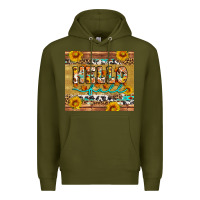 Army Green western hello fall tumbler Premium Hoodie - Artiststas