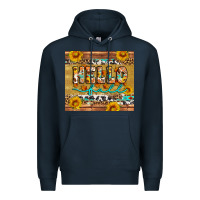 Navy western hello fall tumbler Premium Hoodie - Artiststas