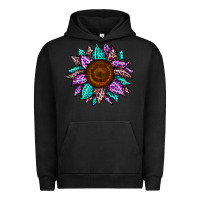 Pigment Black sunflower leopard color Urban Hoodie - JahusDesignShop