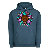 Pigment Midnight Navy sunflower leopard color Urban Hoodie - JahusDesignShop
