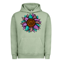 Pigment Oil Green sunflower leopard color Urban Hoodie - JahusDesignShop