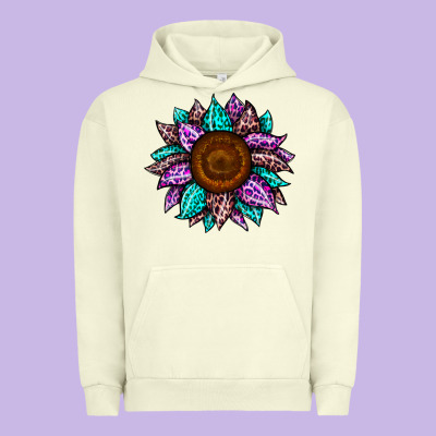 Sunflower Leopard Color Urban Hoodie Designed By Jahusdesignshop