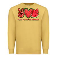 Antique Gold peace love watermelon Premium Sweatshirt - texasbilliewilder