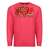 Cardinal peace love watermelon Premium Sweatshirt - texasbilliewilder