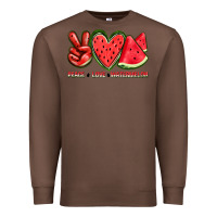 Chestnut peace love watermelon Premium Sweatshirt - texasbilliewilder
