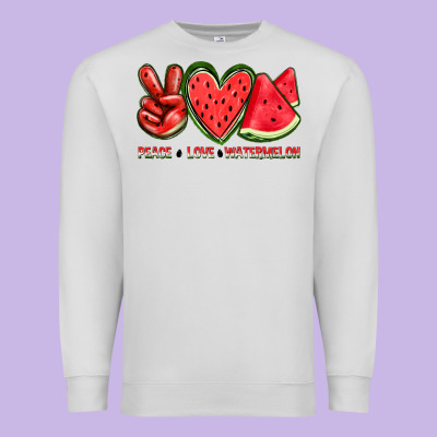 Peace Love Watermelon Premium Sweatshirt Designed By Texasbilliewilder