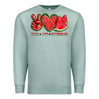Seafoam peace love watermelon Premium Sweatshirt - texasbilliewilder