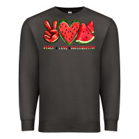 Smoke peace love watermelon Premium Sweatshirt - texasbilliewilder