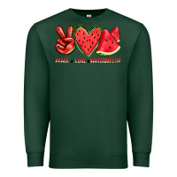 Sports Green peace love watermelon Premium Sweatshirt - texasbilliewilder