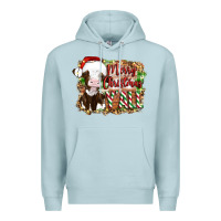Blue Mist merry christmas y'all cow Premium Hoodie - Artiststas