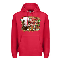 Cardinal merry christmas y'all cow Premium Hoodie - Artiststas