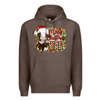 Coffee merry christmas y'all cow Premium Hoodie - Artiststas