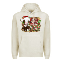 Oatmeal Heather merry christmas y'all cow Premium Hoodie - Artiststas