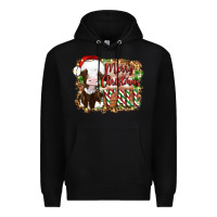 Black merry christmas y'all cow Premium Hoodie - Artiststas