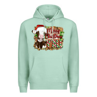 Seafoam merry christmas y'all cow Premium Hoodie - Artiststas