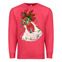 Cardinal christmas rooster with lights Premium Sweatshirt - RanaPortraitStore