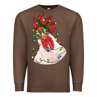 Chestnut christmas rooster with lights Premium Sweatshirt - RanaPortraitStore