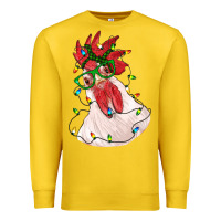 Lemon christmas rooster with lights Premium Sweatshirt - RanaPortraitStore