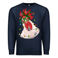 Navy christmas rooster with lights Premium Sweatshirt - RanaPortraitStore