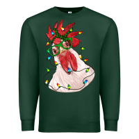 Sports Green christmas rooster with lights Premium Sweatshirt - RanaPortraitStore