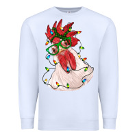 White christmas rooster with lights Premium Sweatshirt - RanaPortraitStore