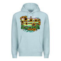 Blue Mist North Dakota State Map Premium Hoodie - RanaPortraitStore