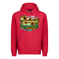 Cardinal North Dakota State Map Premium Hoodie - RanaPortraitStore