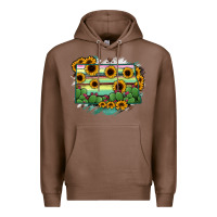 Chestnut North Dakota State Map Premium Hoodie - RanaPortraitStore