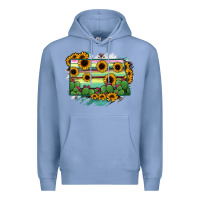 Colony Blue North Dakota State Map Premium Hoodie - RanaPortraitStore