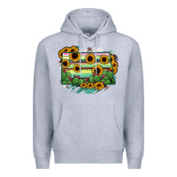 Heather Grey North Dakota State Map Premium Hoodie - RanaPortraitStore