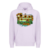 Lilac North Dakota State Map Premium Hoodie - RanaPortraitStore