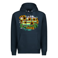 Navy North Dakota State Map Premium Hoodie - RanaPortraitStore